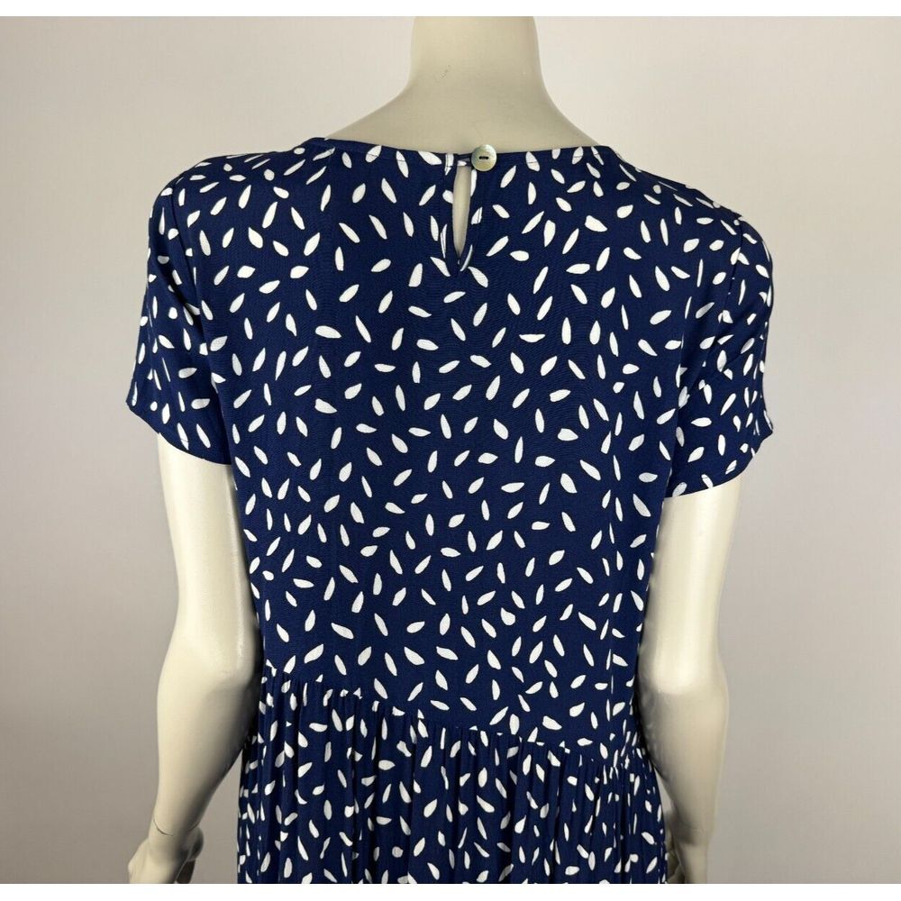 Mister Zimi Short Sleeve Maxi Dress Women 4 EUC Scoop‎ Neck Blue Lightweight - Picture 15 of 16